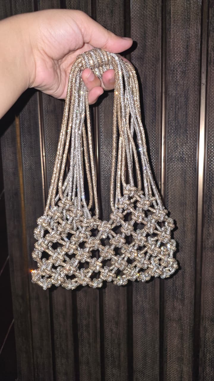 Rhinestone Horizontal sling bag