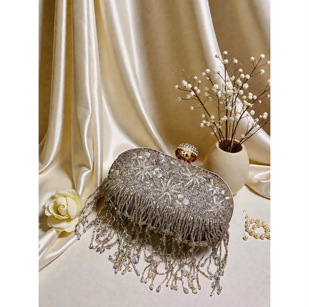 Boho Nazakat Raw Silk Clutch