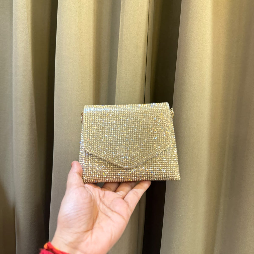 Mini Glitter Batua with Sling
