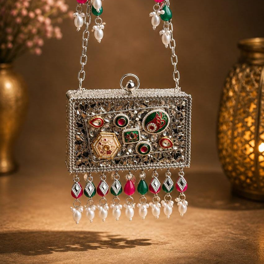 Taj Mahal Mini Brass Clutches