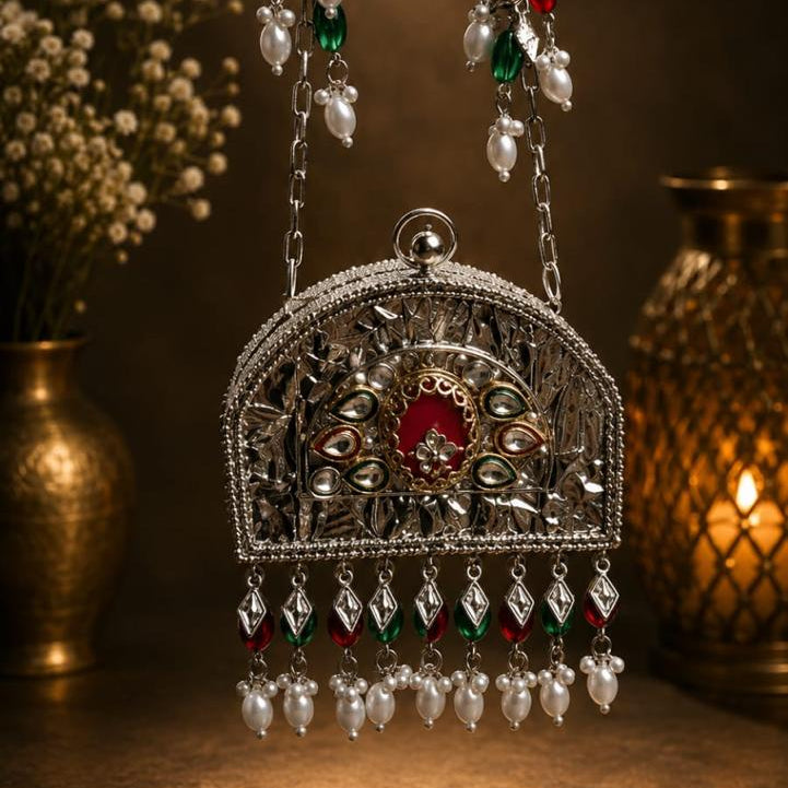 Taj Mahal Mini Brass Clutches