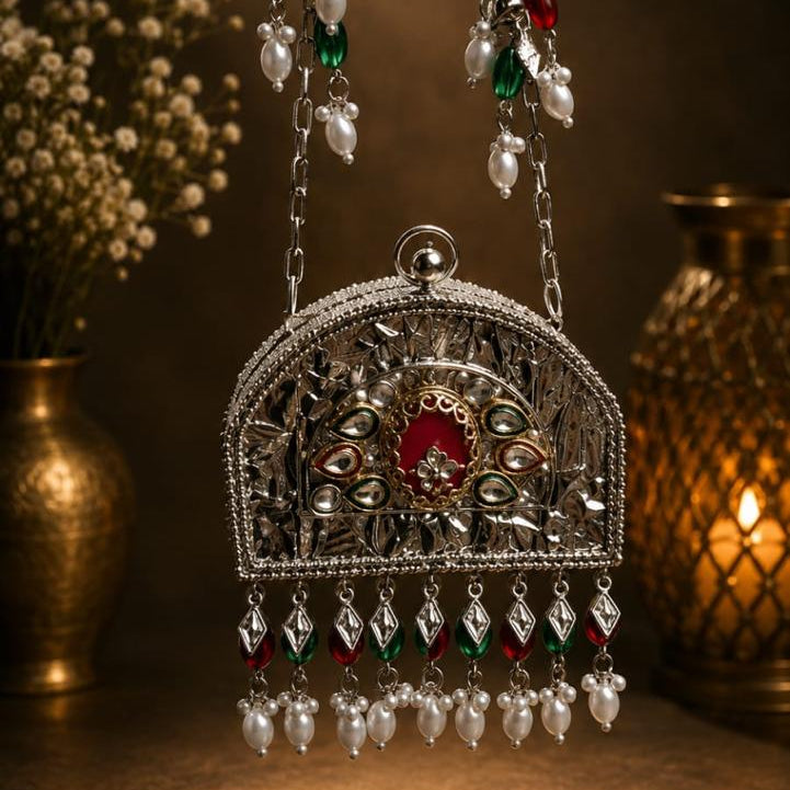 Taj Mahal Mini Brass Clutches