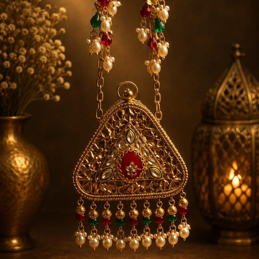 Taj Mahal Mini Brass Clutches