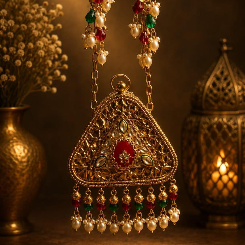 Taj Mahal Mini Brass Clutches