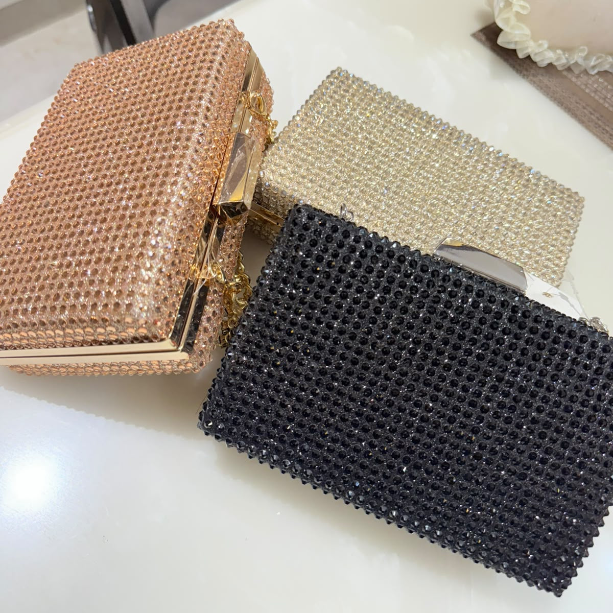 Crystal Hand Clutches